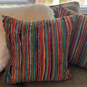 Set of 2 Crate & Barrel throw pillows. Gorgeous, like new, down filled inserts.